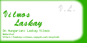 vilmos laskay business card